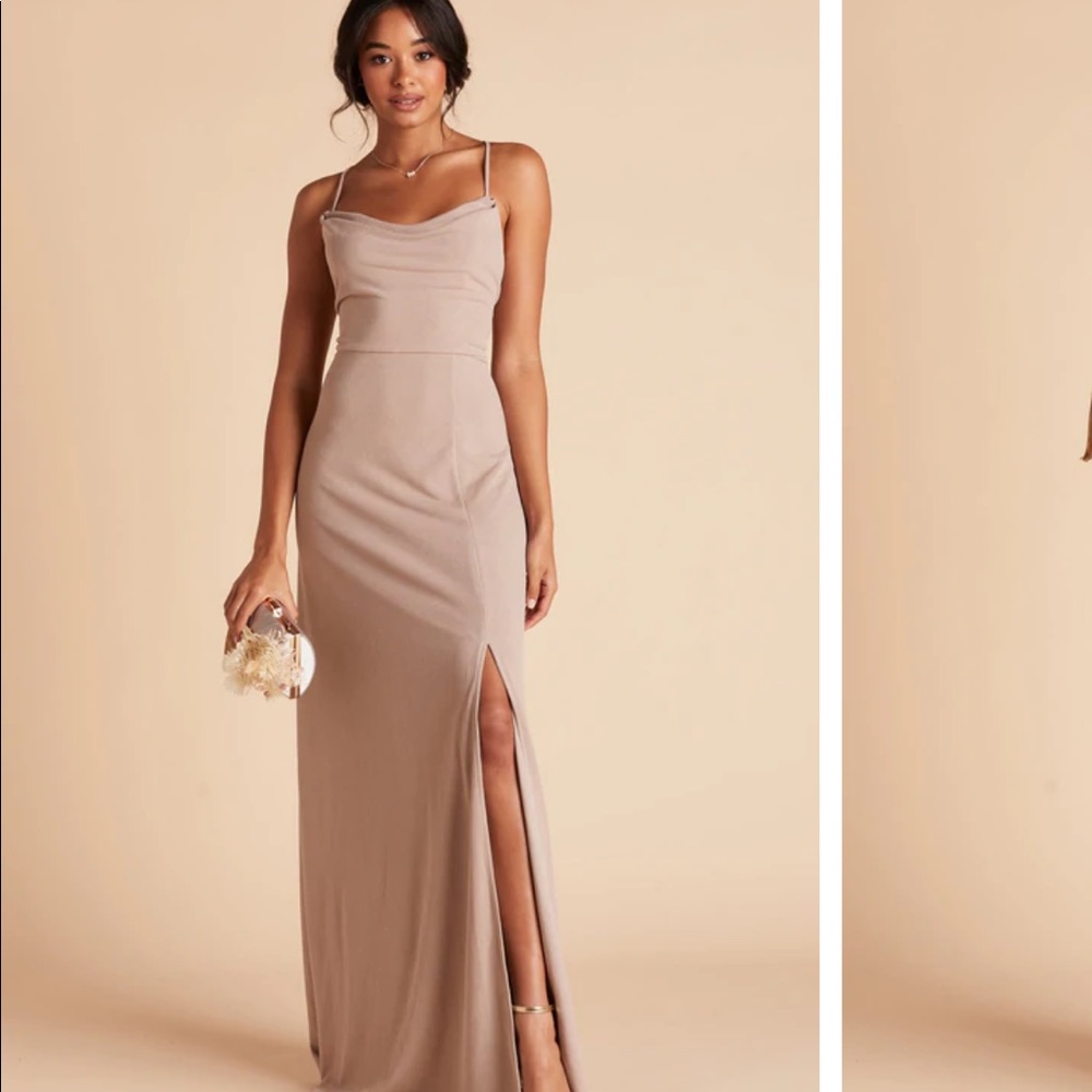 Birdy Grey Bridesmaid Dress Ash Crepe Taupe Large